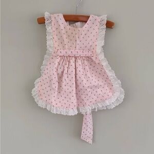 Vintage Pink Ruffled Kids Dress